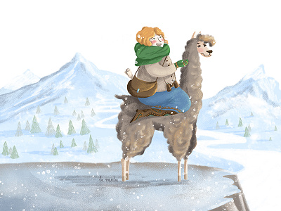 Let it snow character design digital art fullbleed illustration