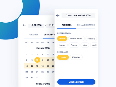 Mobile Date Picker holiday holidaycheck mobile travel trip urlaub vacation
