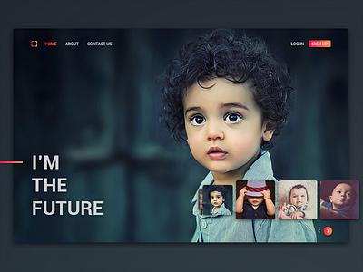 Home child clean gallery gradient home kids landing page minimalist modern photographer website photographs web design