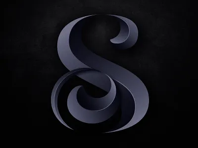 S font lettering logo
