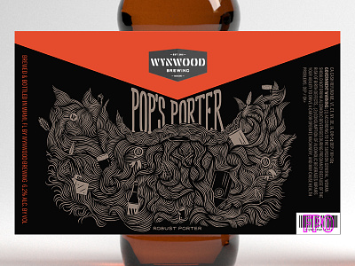 Fresh Kill beard beer branding illustration killed lines woodcut