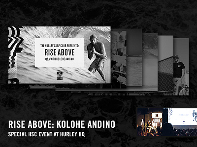 Deck for Kolohe Andino @ Hurley Surf Club deck event guest headquarters hurley kolohe andino presentation speaker special surf surfer