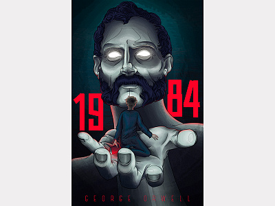 1984 1984 alternative bigbrother bookcover digitalart illustration orwell
