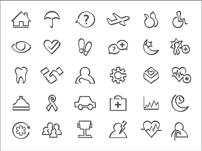 Maxwell Health Icon Set branding icon set iconography icons identity