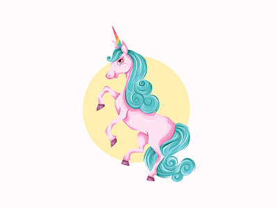 Cute Mystical Unicorn Sticker chat cute design emoji lovable set shot stickers