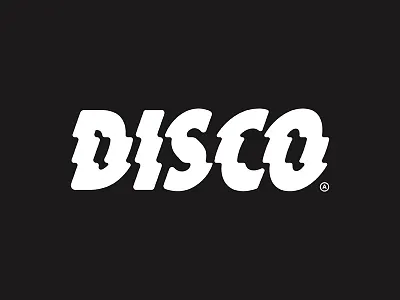 DISCO art direction bend black and white brand branding custom disco discoarcade flat type typography wave