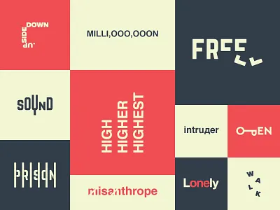 Expressive Typography 3 calligram clever expressive typography flat logo logotype minimal simple smart type