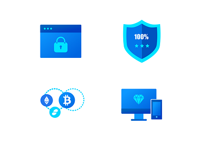 Exchange Icon blockchain branding color concept final icon identity logo