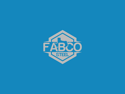 Fabco Steel badge branding illustration logo design map steel typography