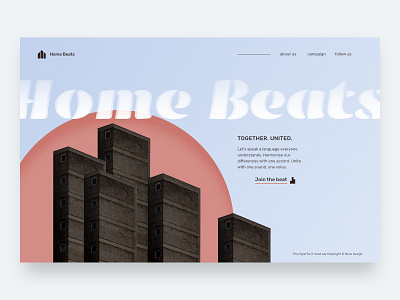 Home Beats landing page clean community landing minimal music ui ux web website