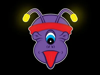 Doing Alien Things alien extraterrestrial icon illustration life martians outer space purple space vector