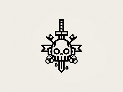 Skull keys skull tattoo vector