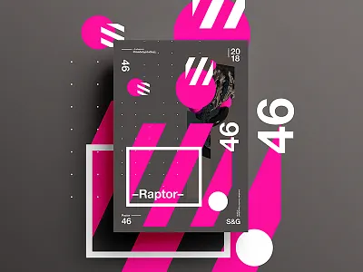 Raptor 2018 3d branding color design poster swiss tutorial typography