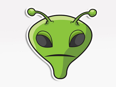 Alien Invader avatar creative market emoji emoticon monsters. stickers