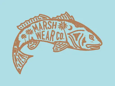 MarshWear Redfish fishing fly fishing marsh palm redfish south carolina