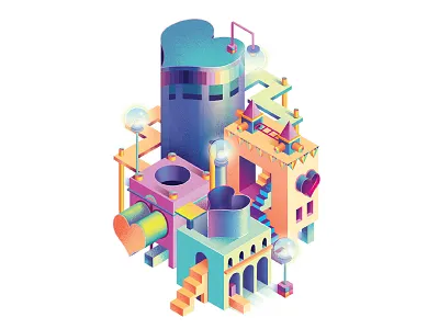 Playing Arts card deck illustration isometric playing arts playing cards sailho sailhostudio vector