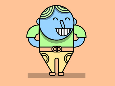 Guy 2d character guy vector