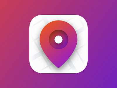 Dream Island App icon app city design icon ios iphone location map pin ui