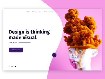 Daily UI #028 (Creative agency header exploration) artwork creative agency gradient illustation material typhography ui ux web