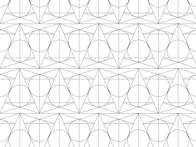Geometric Pattern No.1 circle geometric geometry graphic line math minimalist order pattern repeat rhythm triangle