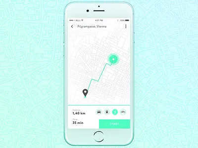 Daily UI 020 - Location Tracker 020 daily ui green location tracker map transport