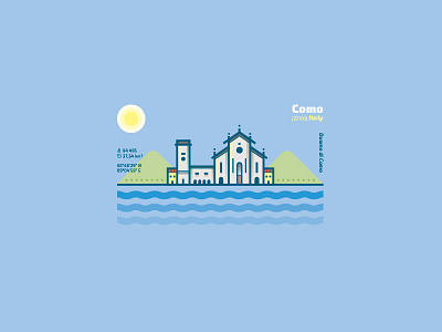 Como - Cities of Lake (1/3) badge design donut flat graphic icon illustration illustrator logo sticker vector