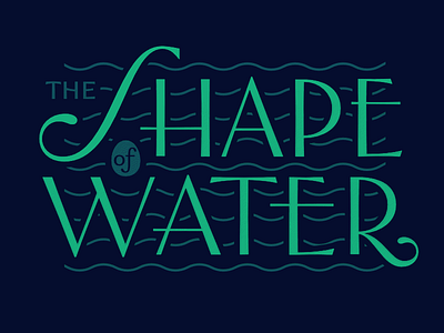 The Shape Of Water guillermo del toro lettering movie shape title water