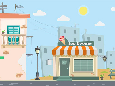 Cartoon Building Background background building cartoon illustration