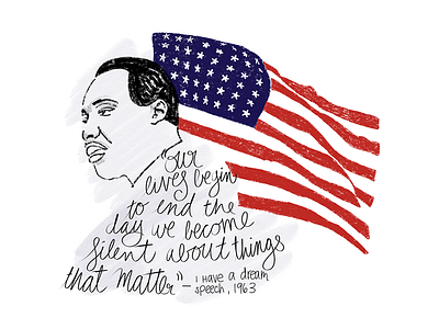 52/100: | MLK | art design digital art digital drawing digital illustration drawing graphic design i have a dream illustration lettering martin luther king jr military mlk procreate series sketch speech type typography vector