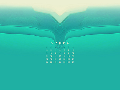March 2018 abstract calendar download glitch minimal wallpaper