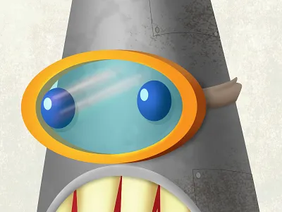 Robot - detail art illustration robot vector