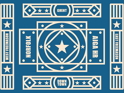 Norfolk | Ghent | Downtown | East/West Freemason design ghent illustration norfolk vector