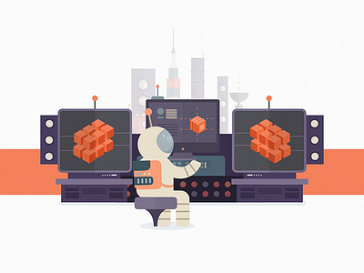 Introducing: Postman Workspaces developer development illustration software space spaceman vector workspaces