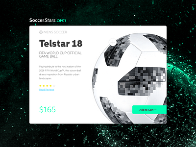 SoccerStars.com ⚽️ — Daily UI Challenge #012 dailyui e commerce green soccer telstar ui