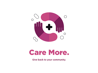 All hands on deck care charity community donation giving back hands health pink