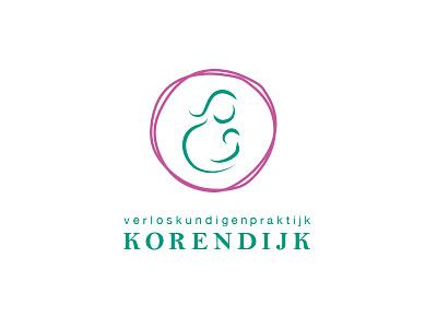 Logo - verloskundigenpraktijk Korendijk baby brand design graphic identity logo moeder mother praktijk verloskundigen