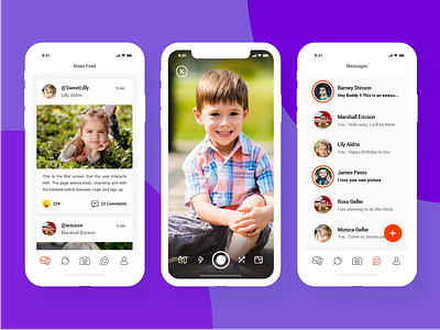 Social Network for Kids - App Concept best design kids app minimal ui social app social network social network for kids app