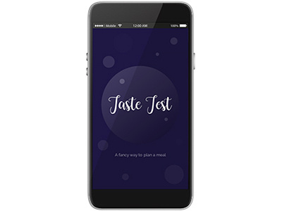 Taste Test Splash Pf blue bubble circle circles dark blue mobile app taste test