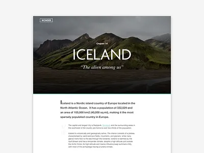Wonder article blog clean fonts post simple text travel type