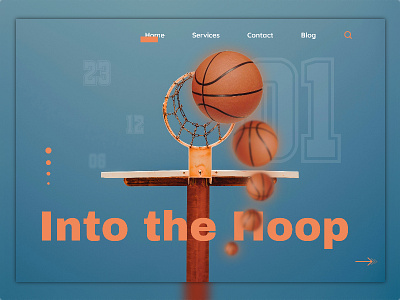 Basketball Shot anime basketball basketball landing clean landing design landing page minimalistic numbers simple sports visual design website