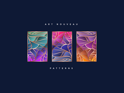 Art Nouveau art nouveau bright gold gradient pattern