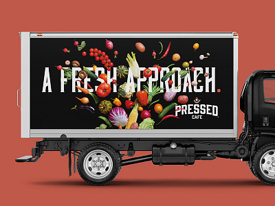 Pressed - Truck Wrap branding cafe coffee design fresh identity logo truck wrap