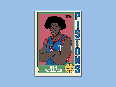 BEN WALLACE basketball detroit illustration michigan nba nike pistons sports usa