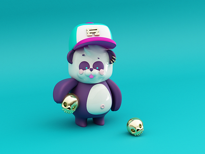 Pandita bandita!! 🐼 bear c4d cinema4d cinemamodeling colours panda pandabear