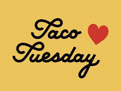 Taco Tues Jacks Tee lettering script