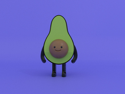 Naked Avocado WIP 01 3d 3d character avocado cinema 4d food