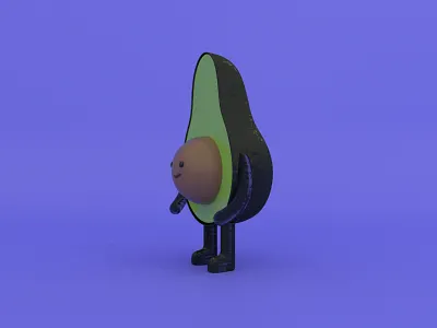 Naked Avocado WIP 02 3d 3d character avocado cinema 4d food