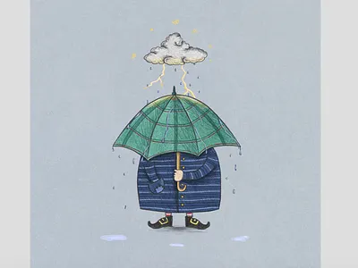 Rainy Day cloud illo illustration occult pattern photoshop rain wicca