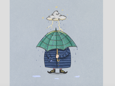 Rainy Day cloud illo illustration occult pattern photoshop rain wicca