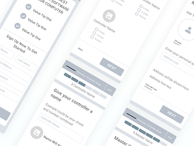 Mobile Onboarding Wireframes app design form layout mobile onboarding sign up structure ux wireframe